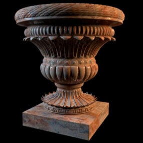 Venkovní zahradní váza Red Stone 3D model