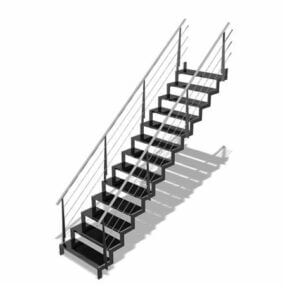 Diseño de escalera de metal al aire libre modelo 3d