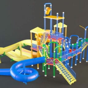 Açık Oyun Alanı Slayt Oyuncakları 3D model