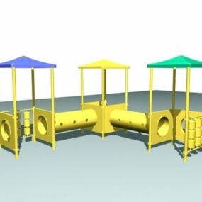 户外儿童游乐场设备3d模型