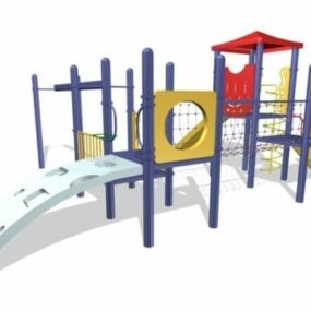 Modelo 3D de equipamento infantil para brincar ao ar livre