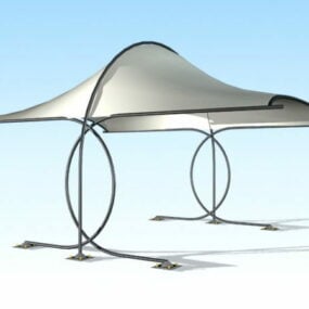 System konstrukcji namiotu z baldachimem Model 3D