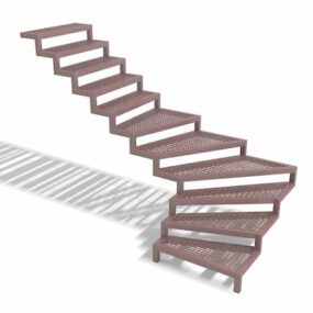 L Şekli Açık Merdivenler 3d model