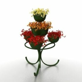 حامل نباتات متدرج للحديقة نموذج ثلاثي الأبعاد