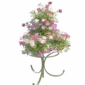 야외 계층 식물 꽃 3d 모델