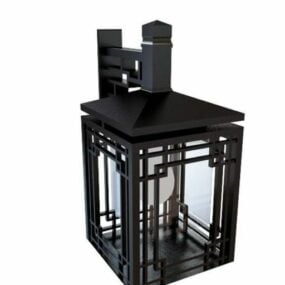Home Outdoor Wood Lantern 3D-malli