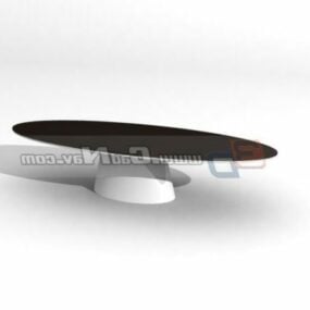 Modelo 3d de móveis de mesa de sofá oval