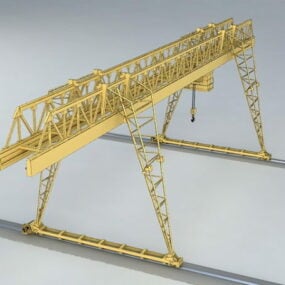 Industrial Overhead Crane 3d model