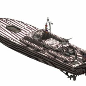 Model 3D łodzi torpedowej patrolowej jednostki pływającej