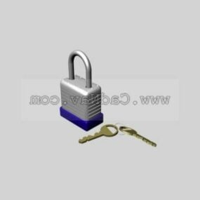 Padlock And Key For Home 3d model