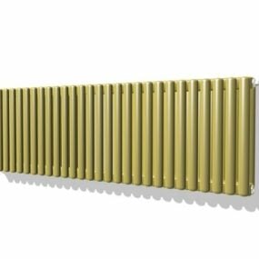 Painted Yellow Home Radiator 3d model
