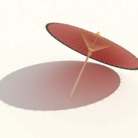Japanese Paper Umbrella 3d model