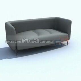 Modelo 3D do sofá Chesterfield da sala de estar interior