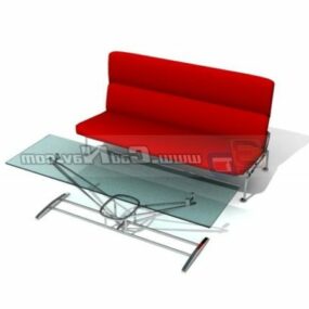 Parlour Sofa Interior Coffee Table Furniture 3d model