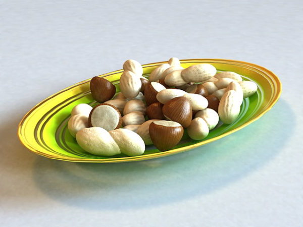Food Peanuts Chestnuts On Disk