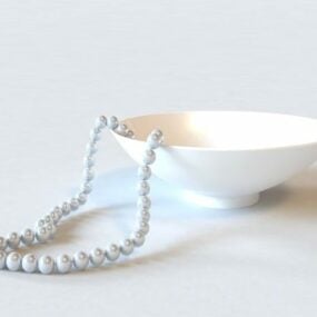 Jewelry Pearl Necklace 3d model