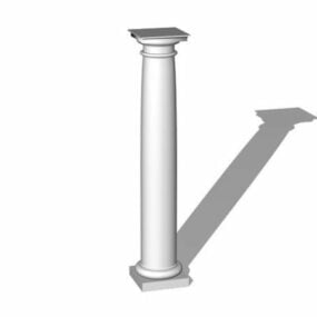 Modelo 3d de coluna de pedestal de pedra