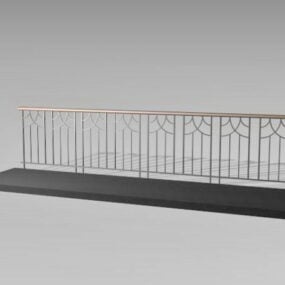 Metalen voetgangersrail 3D-model