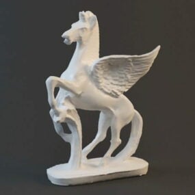 דגם 3D פסל יווני מערבי פגסוס