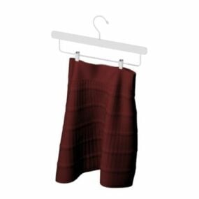 Women Pencil Skirt On Hanger 3d model