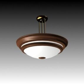 Round Shape Pendant Bowl Lamp 3d model