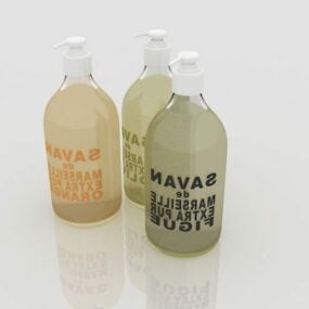 مجموعة زجاجات عطر مستحضرات التجميل نموذج ثلاثي الأبعاد