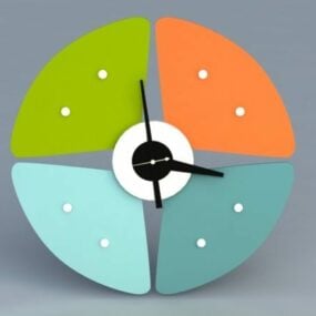 Home Petal Clock 3d model