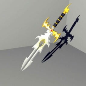 Modello 3d della spada Phoenix da gioco