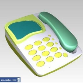旧办公桌电话3d模型