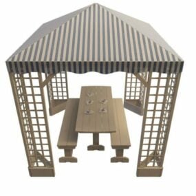 Chinese Classic Garden Pavilion 3d-modell