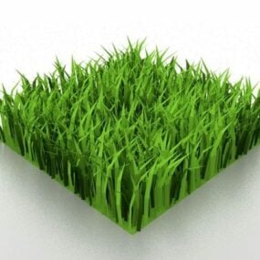 Model 3D zielonego trawnika ogrodowego