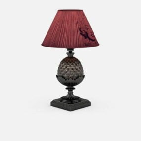Lampe de table antique en forme de pomme de pin modèle 3D