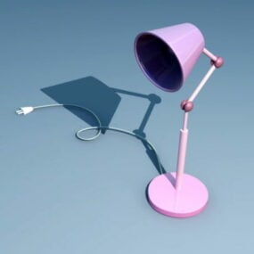 Elektrická růžová stolní lampa 3D model