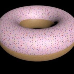 Food Pink Donut 3d model