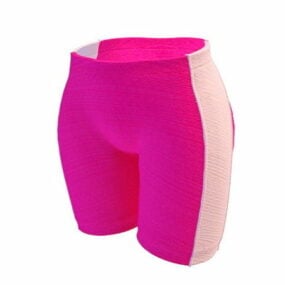 服装粉色平角短裤3d模型