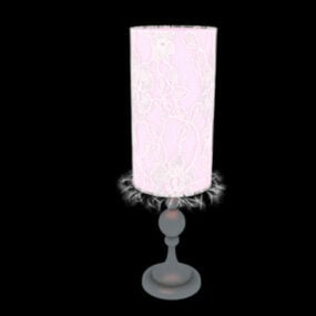 Éclairage domestique Lampe de table en dentelle rose modèle 3D