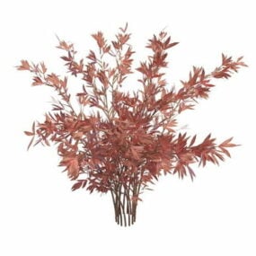 Pink Shrub For Outdoor Landscaping 3d model