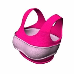 Damski różowy stanik sportowy Model 3D