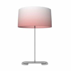 Růžová stolní lampa v ložnici 3D model