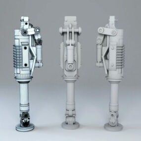 Endüstriyel Pistonlu Makine Sistemi 3D model