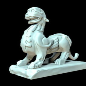 דגם 3D פסל דרקון Pixiu עתיק