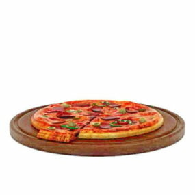 Food Pizza On Board 3d-modell
