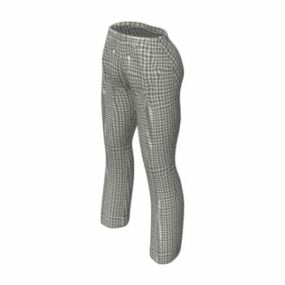 Plaid Pants Fashion For Women 3d model