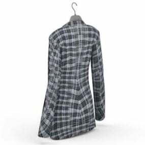 3д модель модного клетчатого пиджака