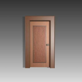 Plain Wooden Door Design 3d model