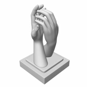 פסל יד גבס לקישוט פארק דגם תלת מימד