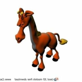 Modelo 3d de brinquedo de cavalo animal de plástico