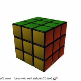Cube Toy Rubik Style 3d model