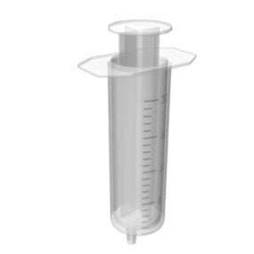 Hospital Plastic Medical Syringe 3d model