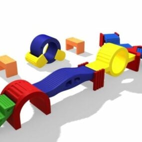 3d модель пластикового дитячого майданчика